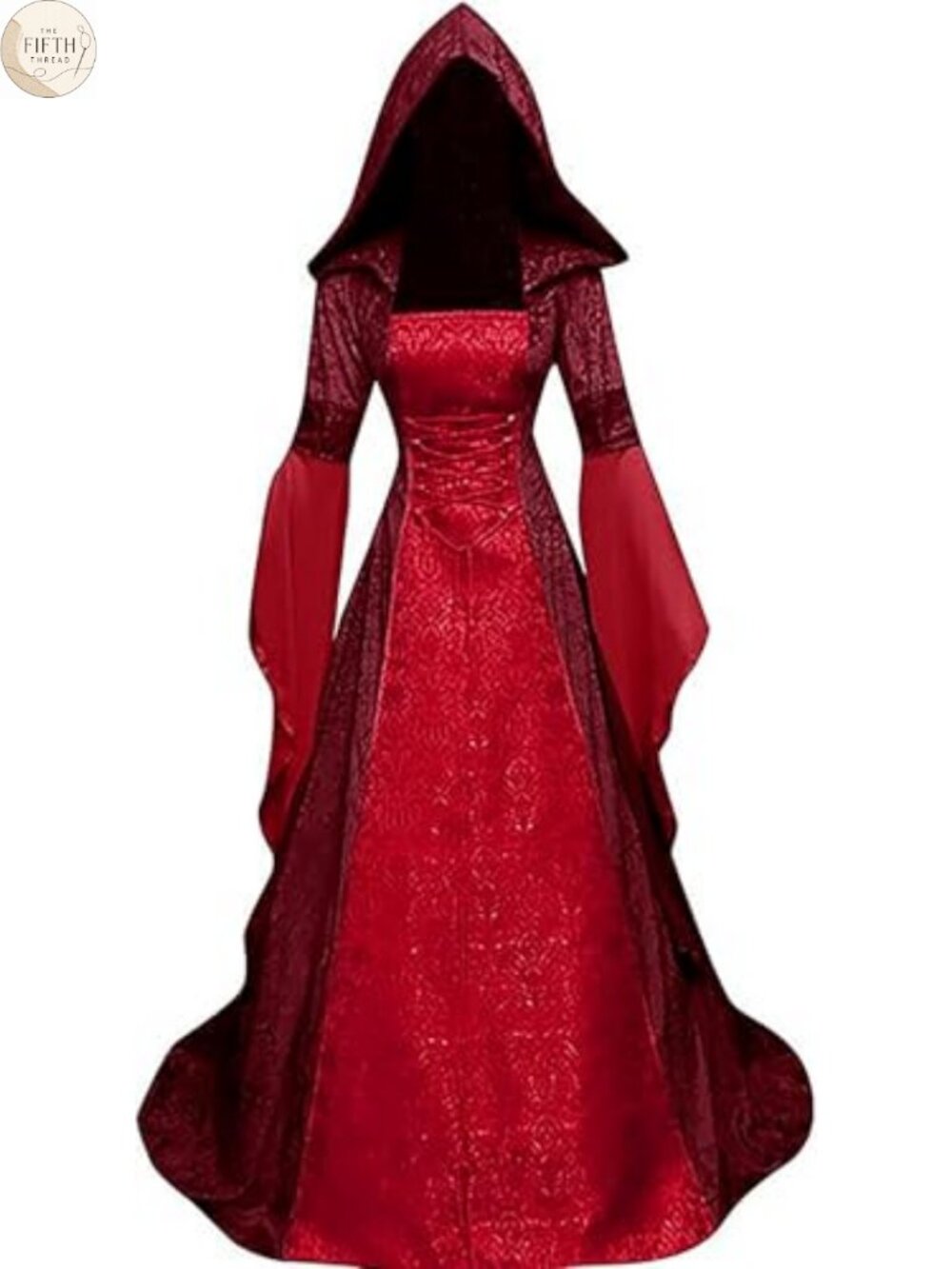 Gothic Hooded Witch Dress Medieval Victorian Halloween Costume Renaissance